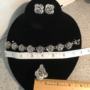 925 Sterling Silver Rose Bud Bracelet only